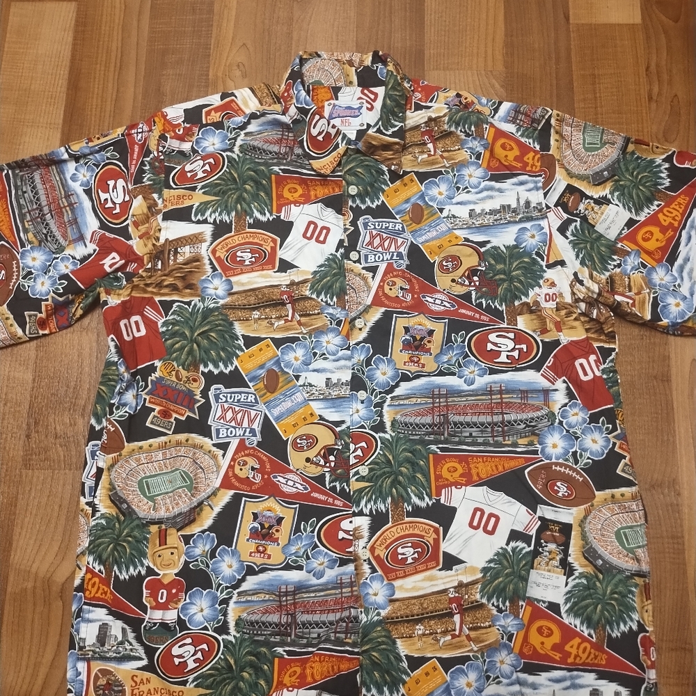 Reyn Spooner San Francisco 49ers Hawaiian shirt New without tags.  XL . Rare.